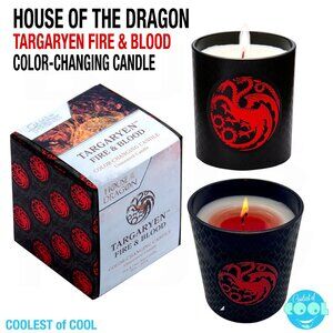 House of the Dragon Targaryen Fire and Blood red Color Changing Candle brand new
